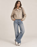 Chaqueta Efecto Piel con Cremallera