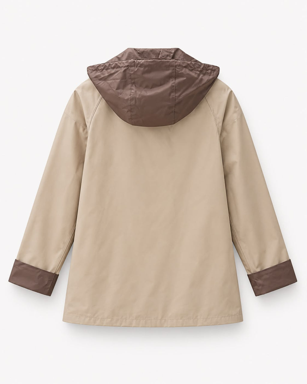 Chaqueta Reversible 2 en 1 con Capucha Beige y Marrón