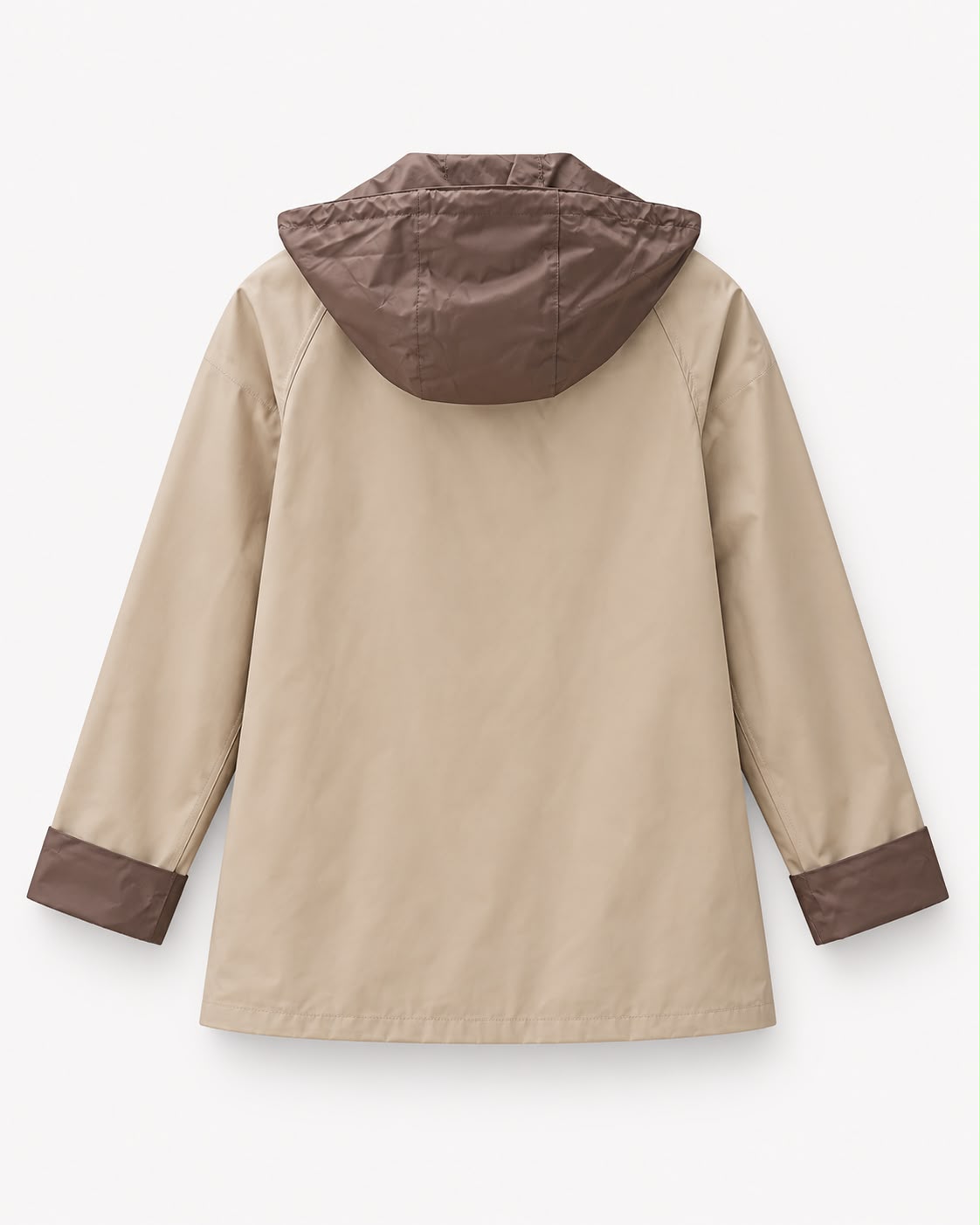 Chaqueta Reversible 2 en 1 con Capucha Beige y Marrón