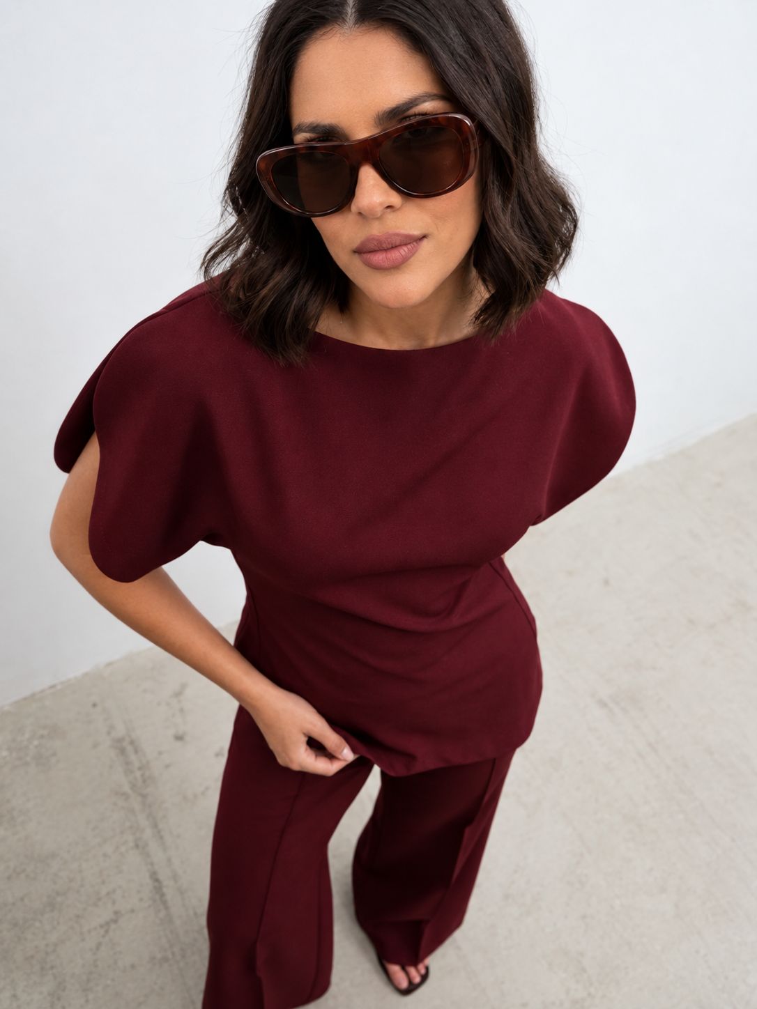 Top Sculpted Burgundy