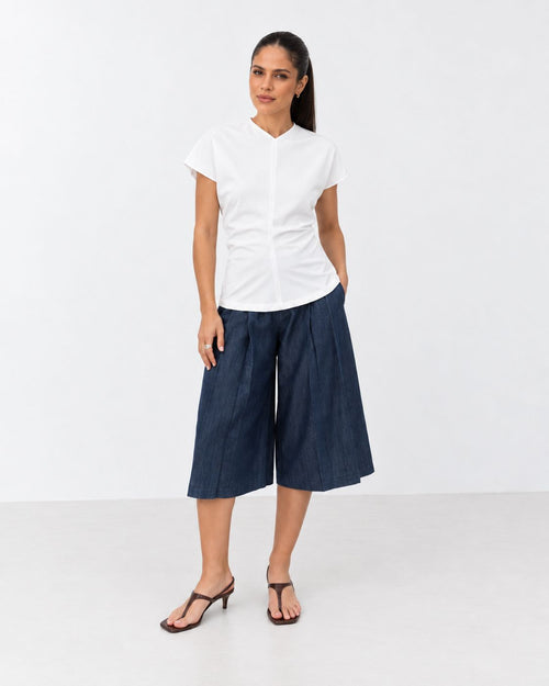 Blusa Frunce Blanca