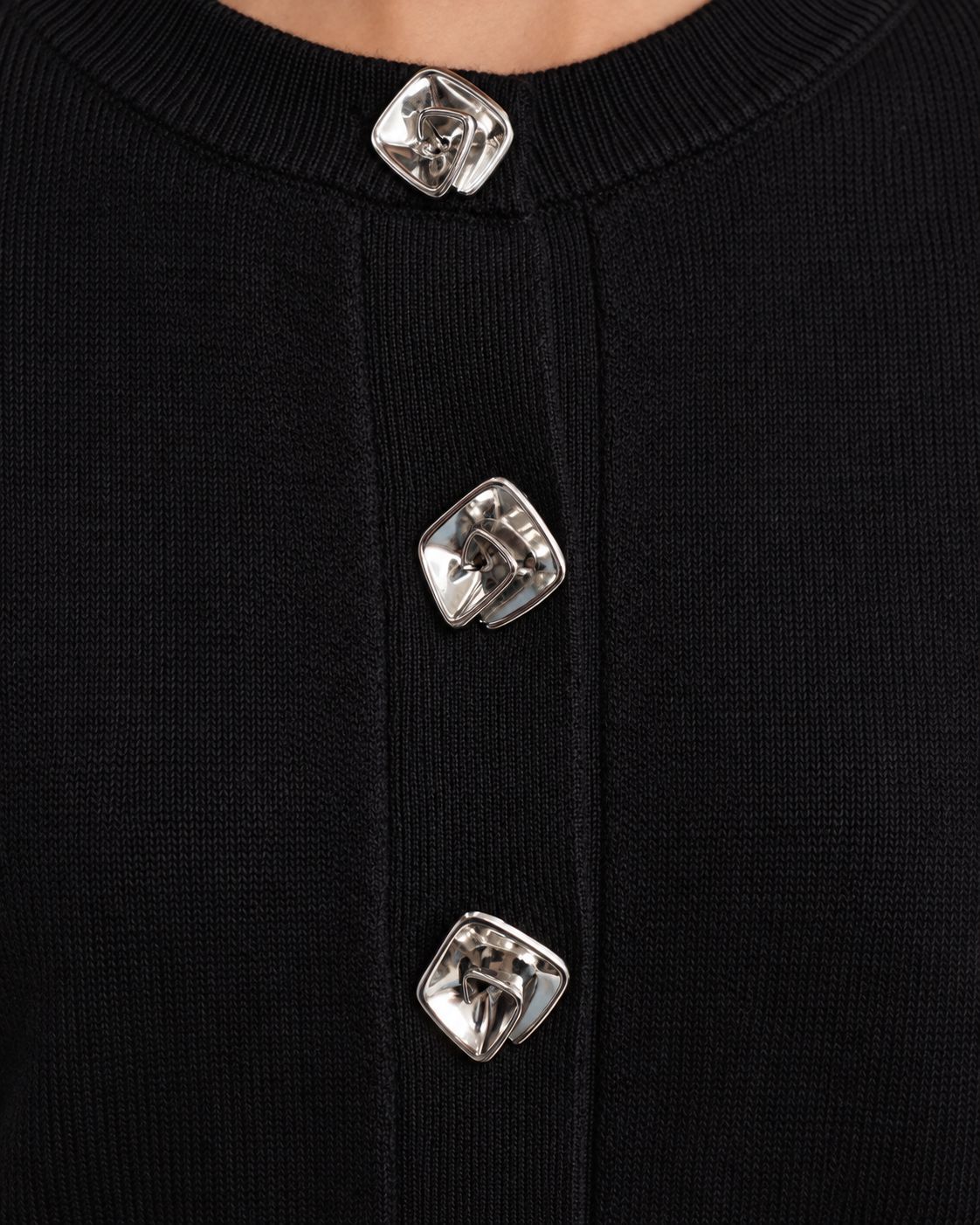 Chaqueta de punto con botones joya