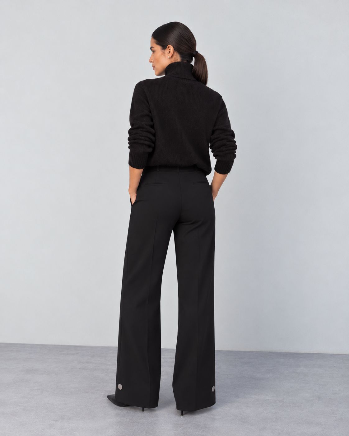 Pantalón Botón Plateado