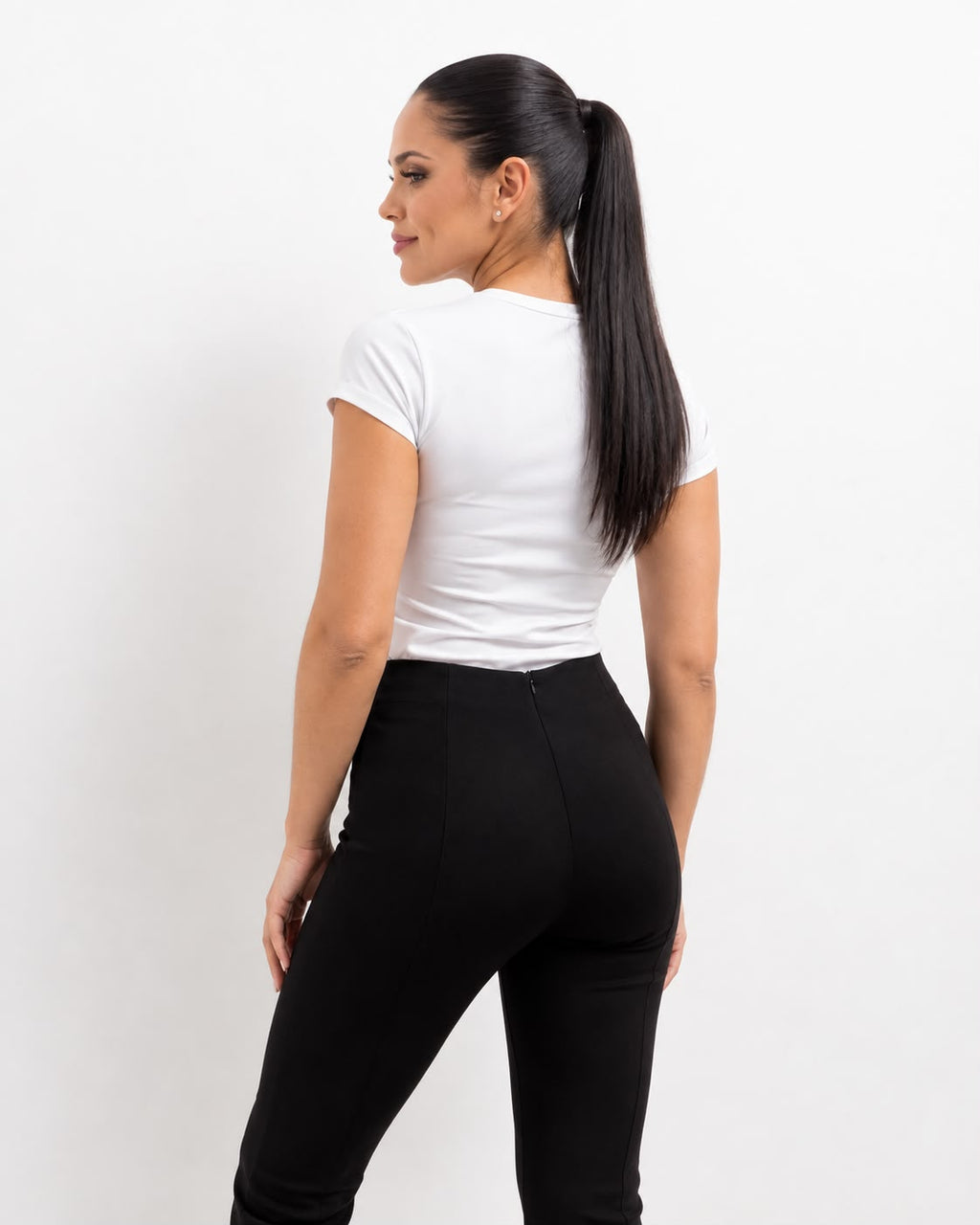Leggings flare con abertura