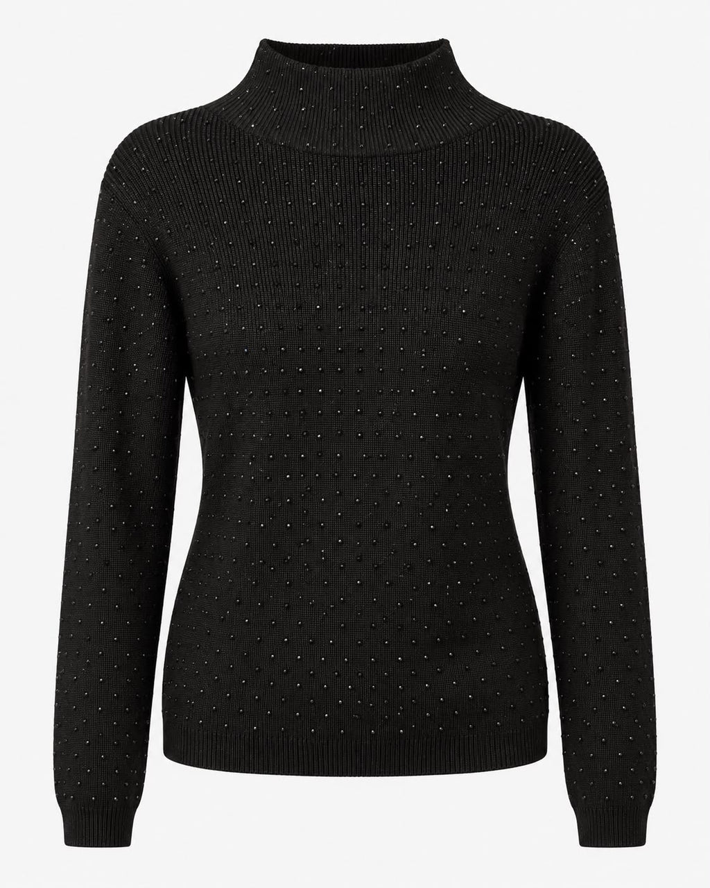 Jersey de Punto con Pedrería Negro