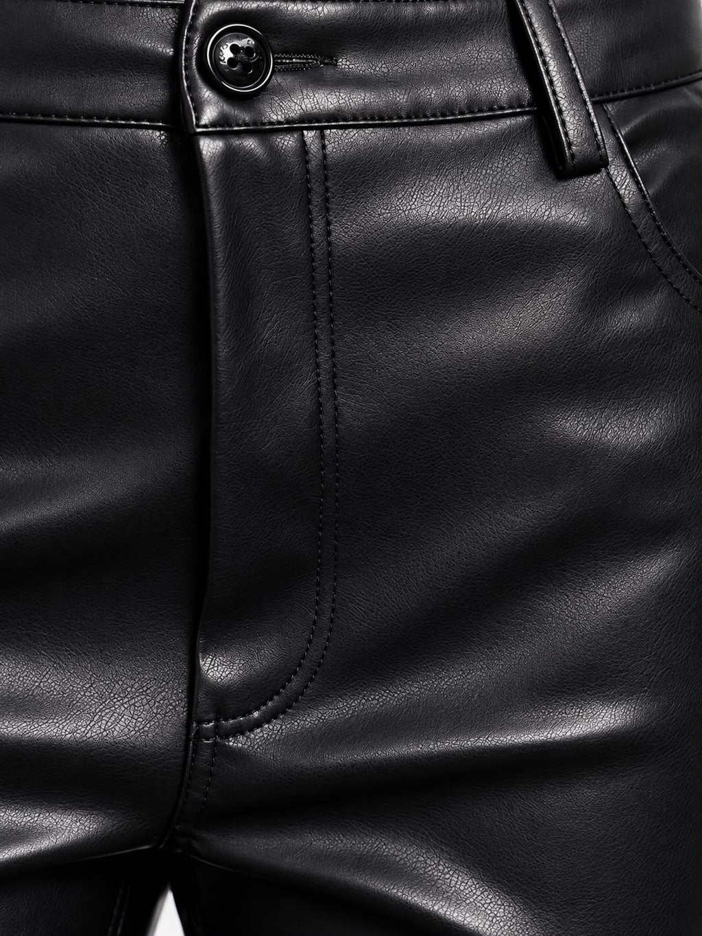 Pantalón Efecto Piel Negro