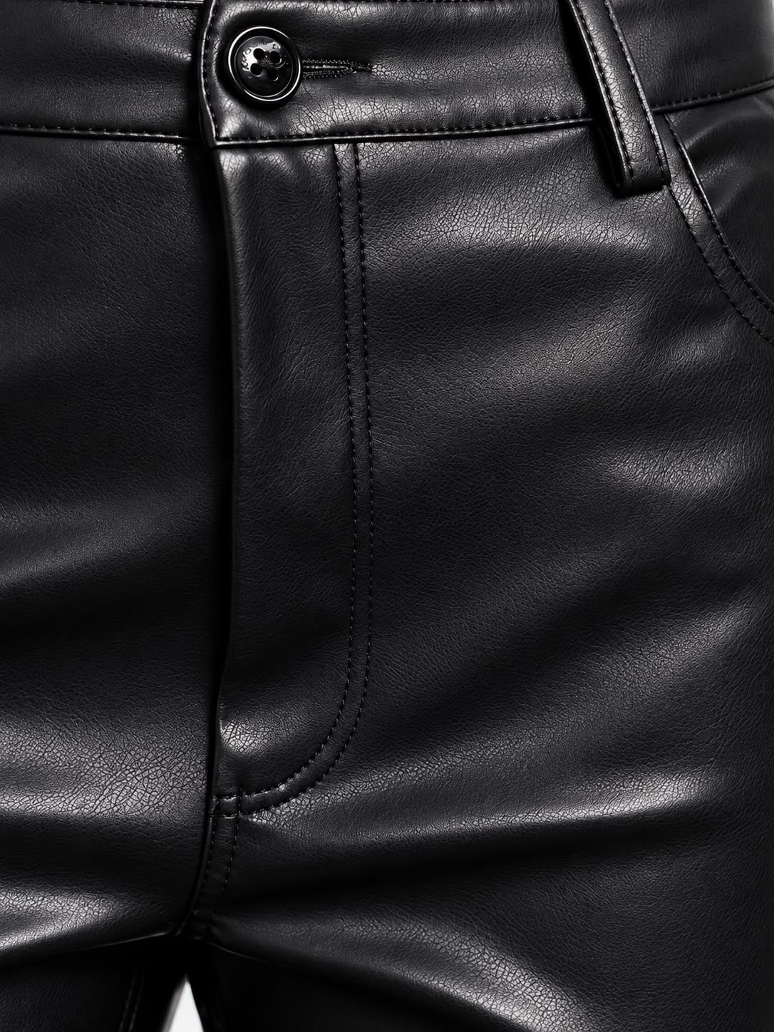 Pantalón Efecto Piel Negro