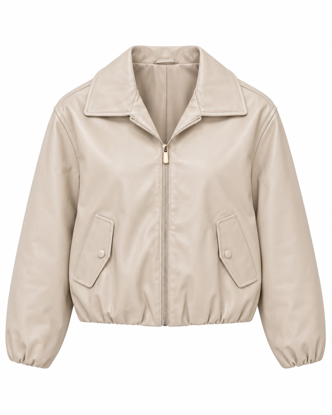 Chaqueta Efecto Piel con Cremallera
