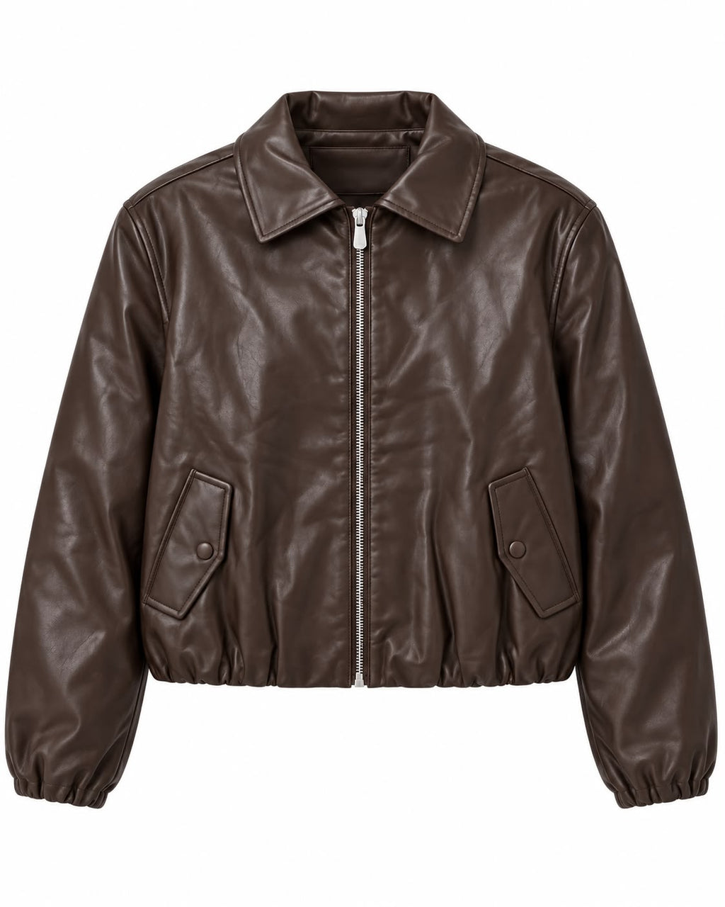 Chaqueta Efecto Piel con Cremallera