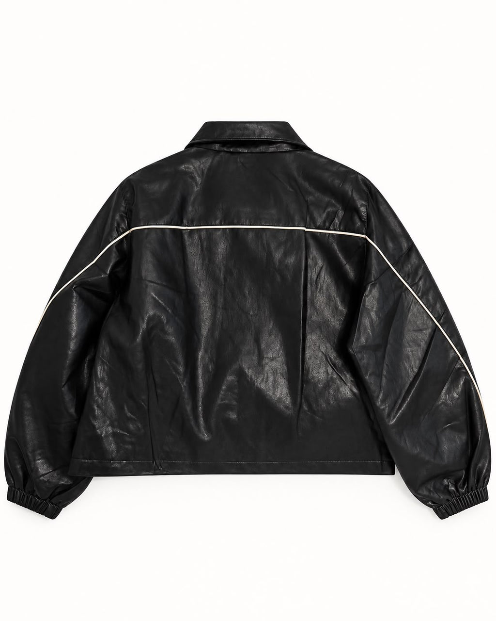 Chaqueta Bomber Efecto Piel con Ribetes
