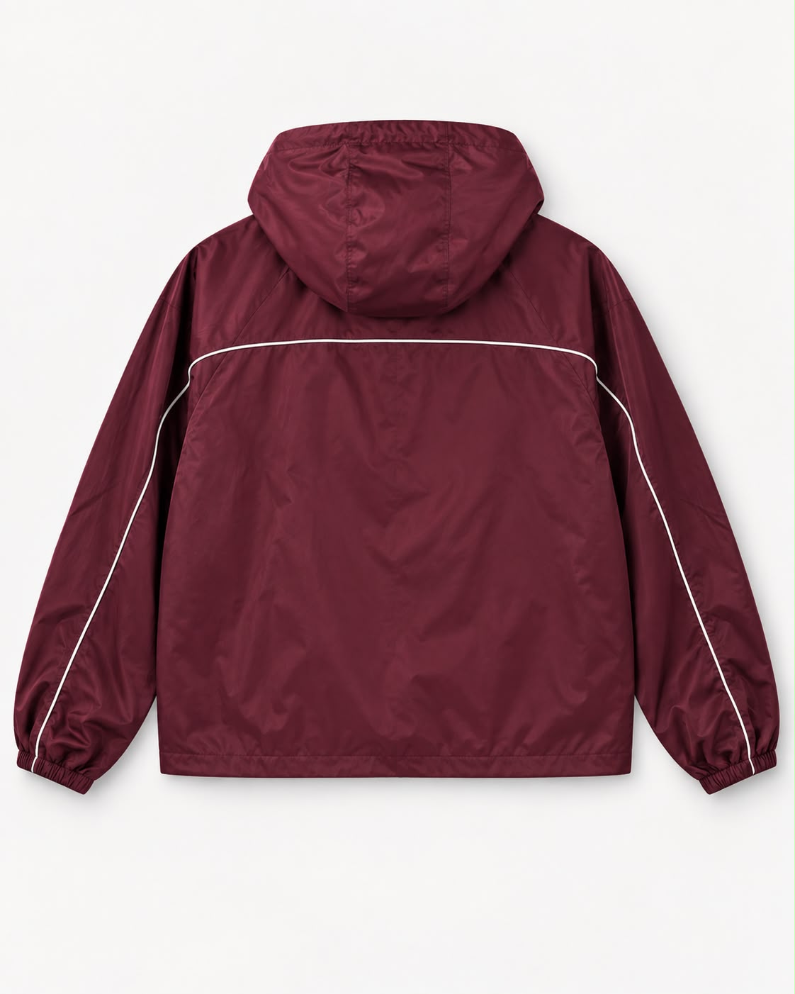 Chaqueta Cortavientos Burdeos con Capucha