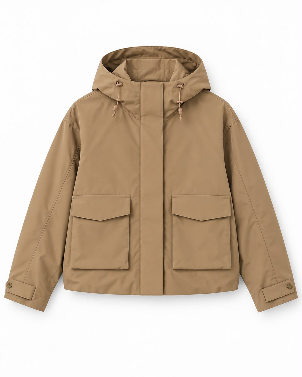 Chaqueta Waterproof Camel con Capucha