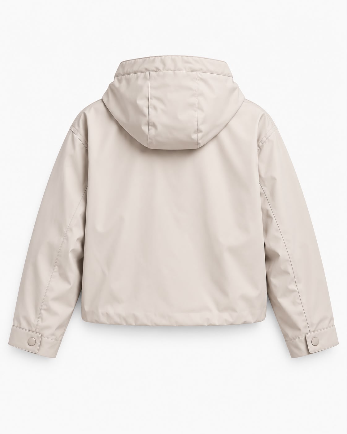 Chaqueta Waterproof Beige Hueso con Capucha