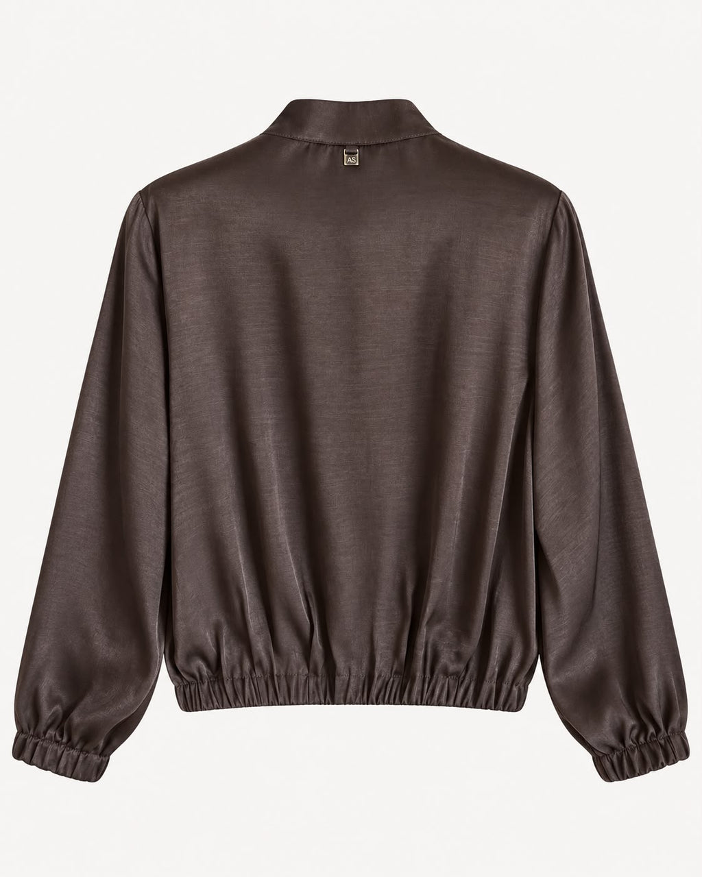 Chaqueta Bomber Satinada Chocolate