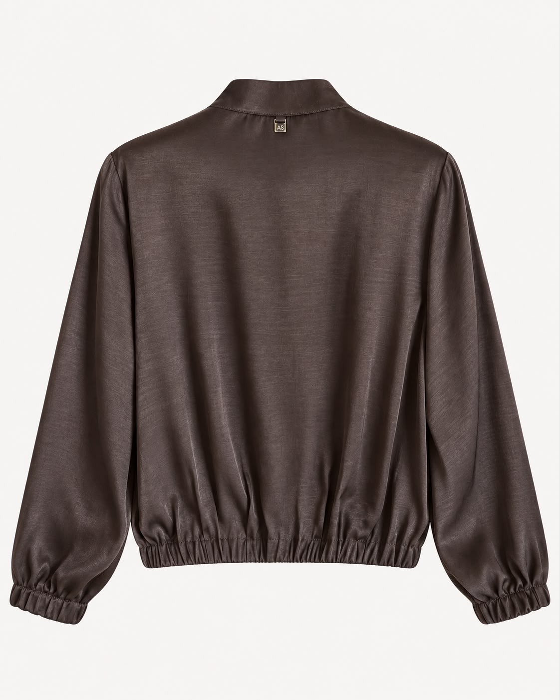 Chaqueta Bomber Satinada Chocolate