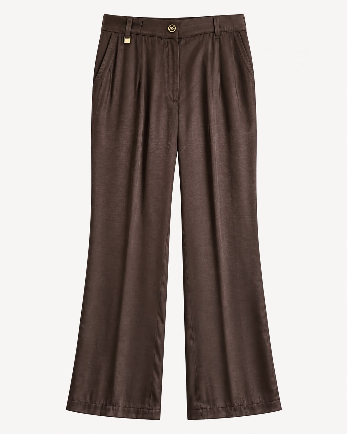 Pantalón Satinado Wide Leg Chocolate